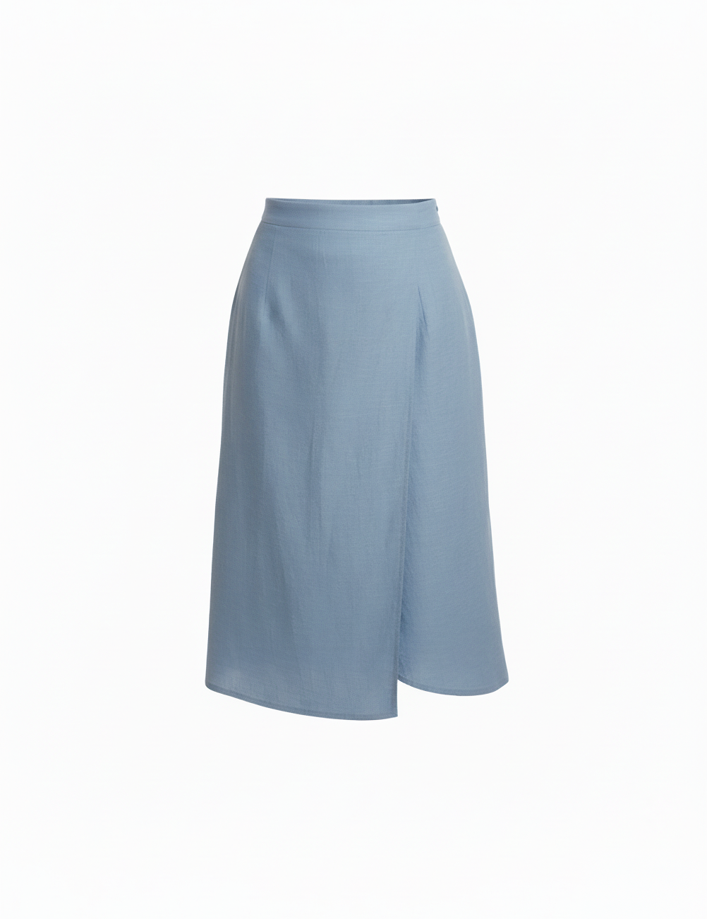 Bias wrap skirt in baby blue
