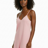 Silk romper in pink