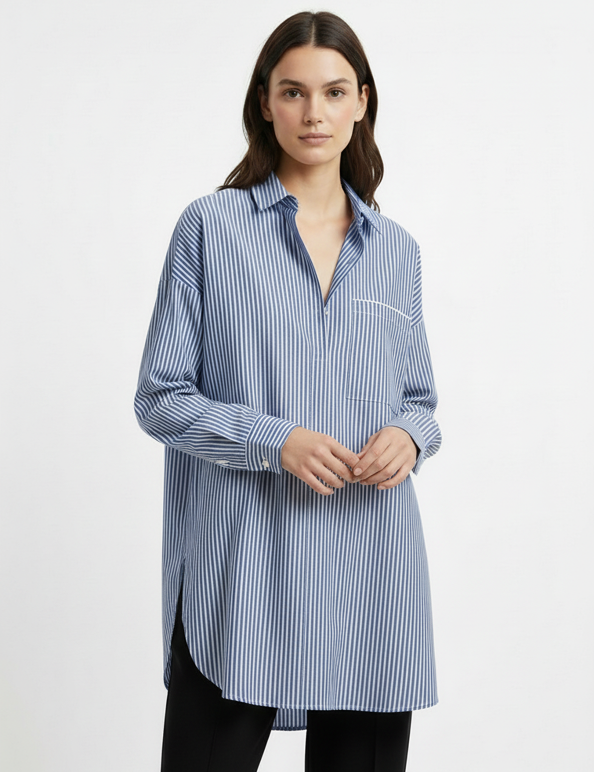 Striped tunic in blue