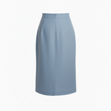 Bias wrap skirt in baby blue