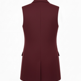 Oversized suit vest in maroon