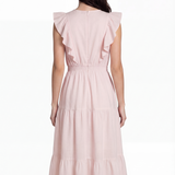 Ruffle mini dress in pink