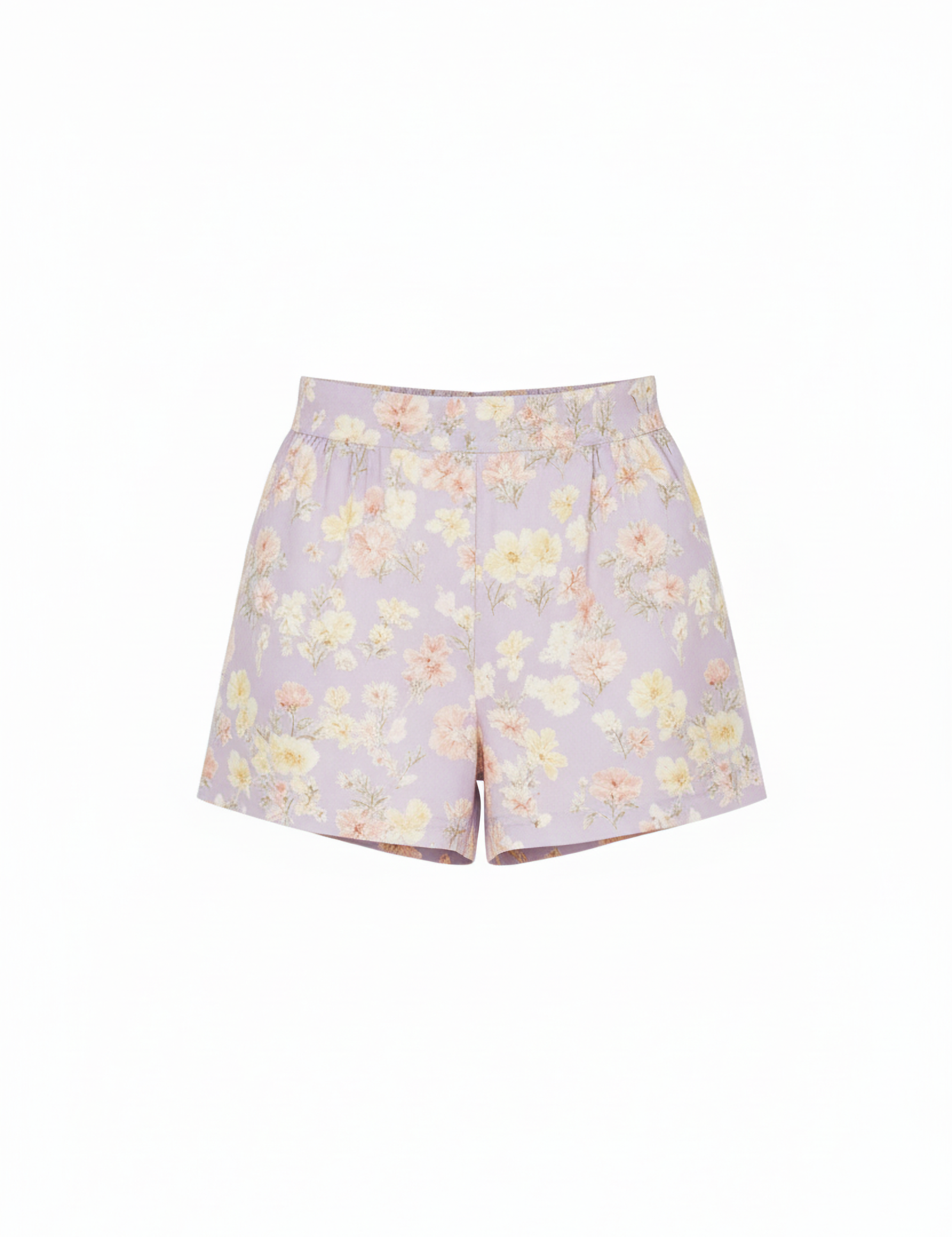 Floral shorts in lilac
