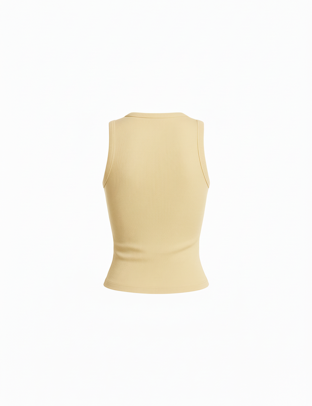 Knit ribbed tank in butter