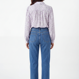Floral blouse in lilac