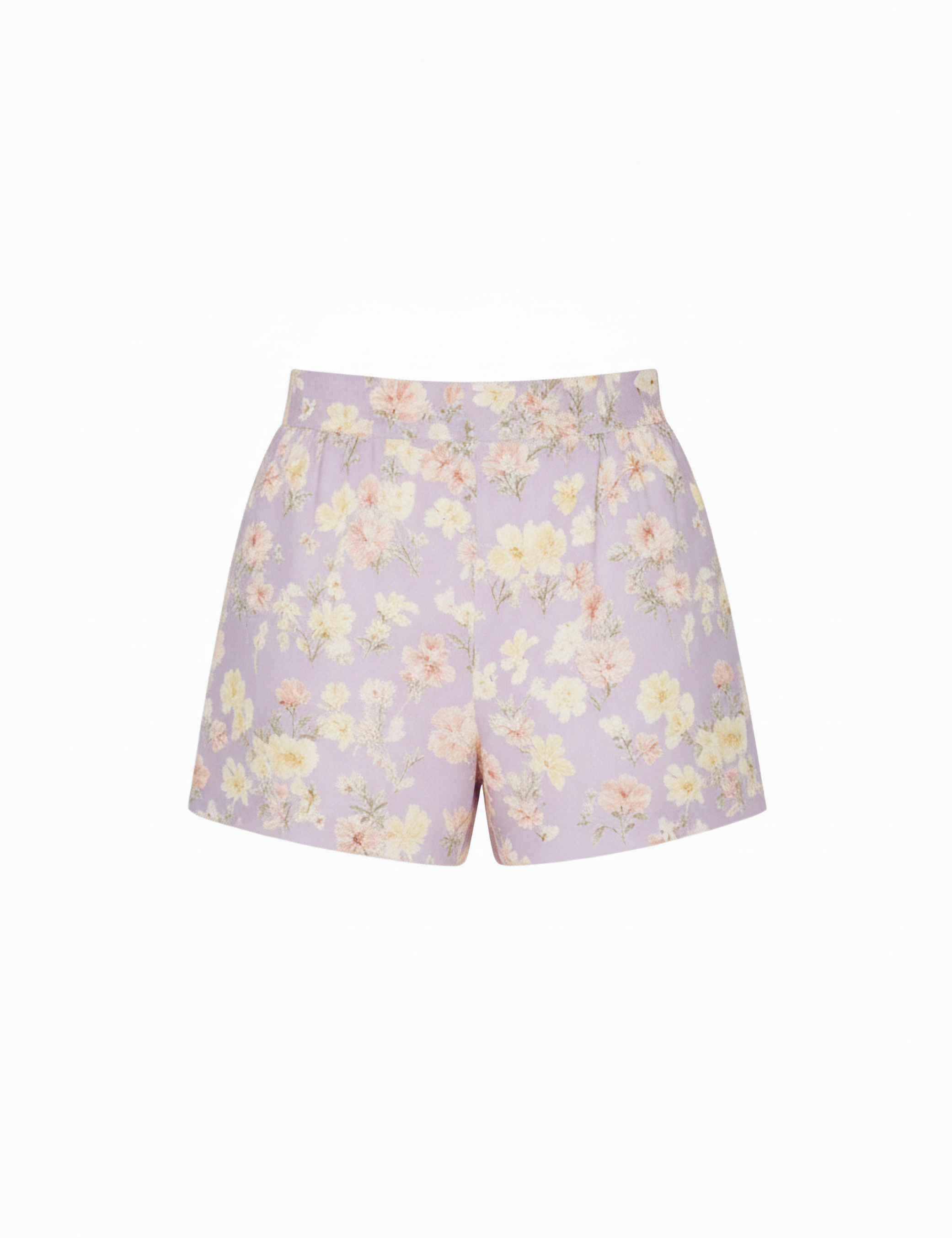 Floral shorts in lilac