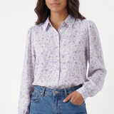 Floral blouse in lilac