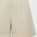 Belted short in beige