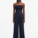 Strapless bustier in navy