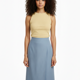 Bias wrap skirt in baby blue
