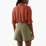 Classic button down in burnt orange