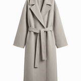 Wool wrap coat in gray
