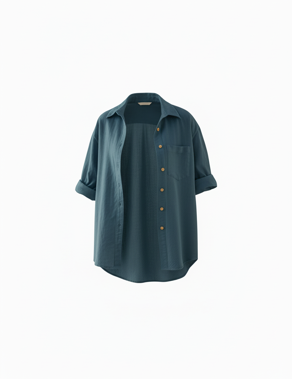 Classic button down in medium blue