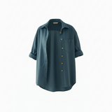 Classic button down in medium blue