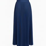 Pleated skirt in navy