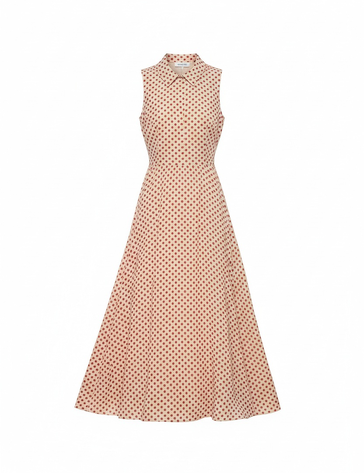 Polka dot day dress in red