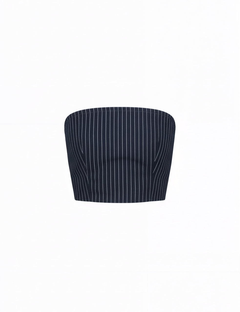 Strapless bustier in stripes