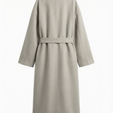 Wool wrap coat in gray