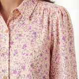 Floral blouse in peach