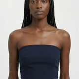 Strapless bustier in navy
