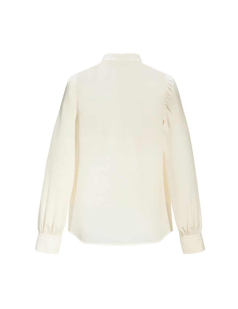 Front-tie blouse in ivory