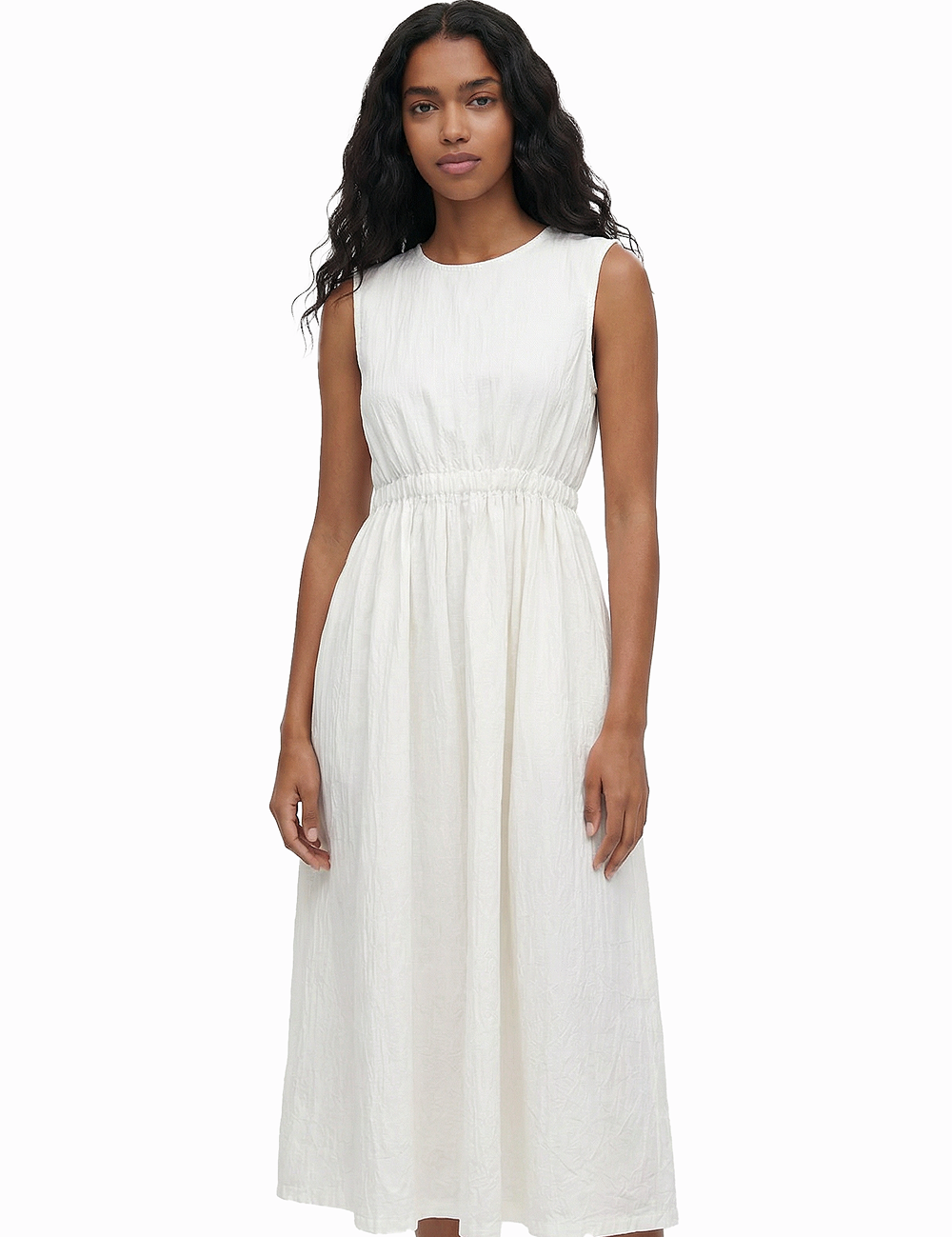 Portrait dress in ivory