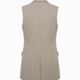 Oversized suit vest in tan