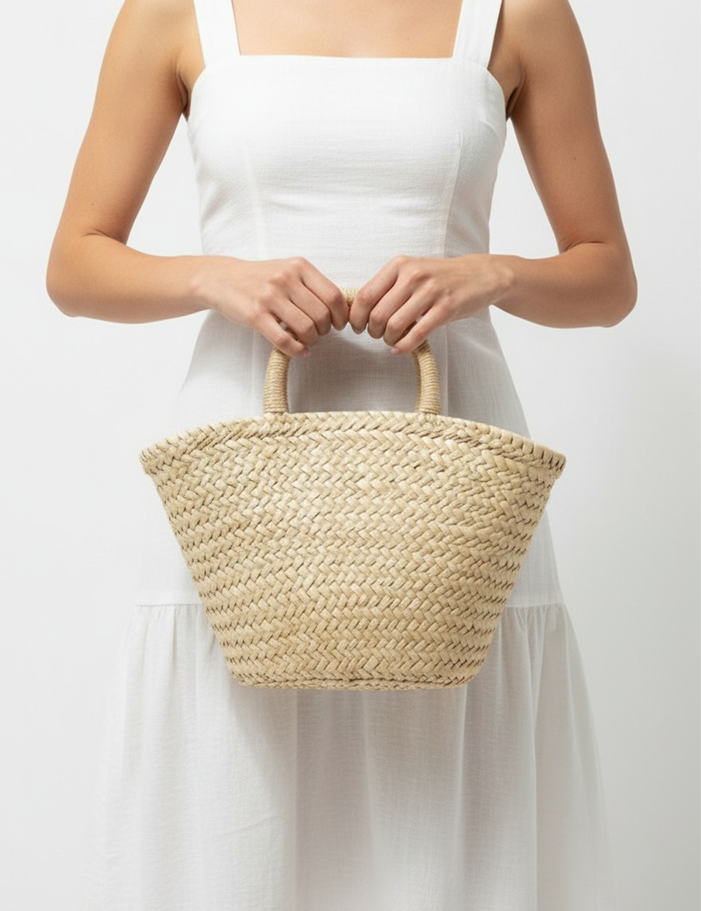 Straw market tote