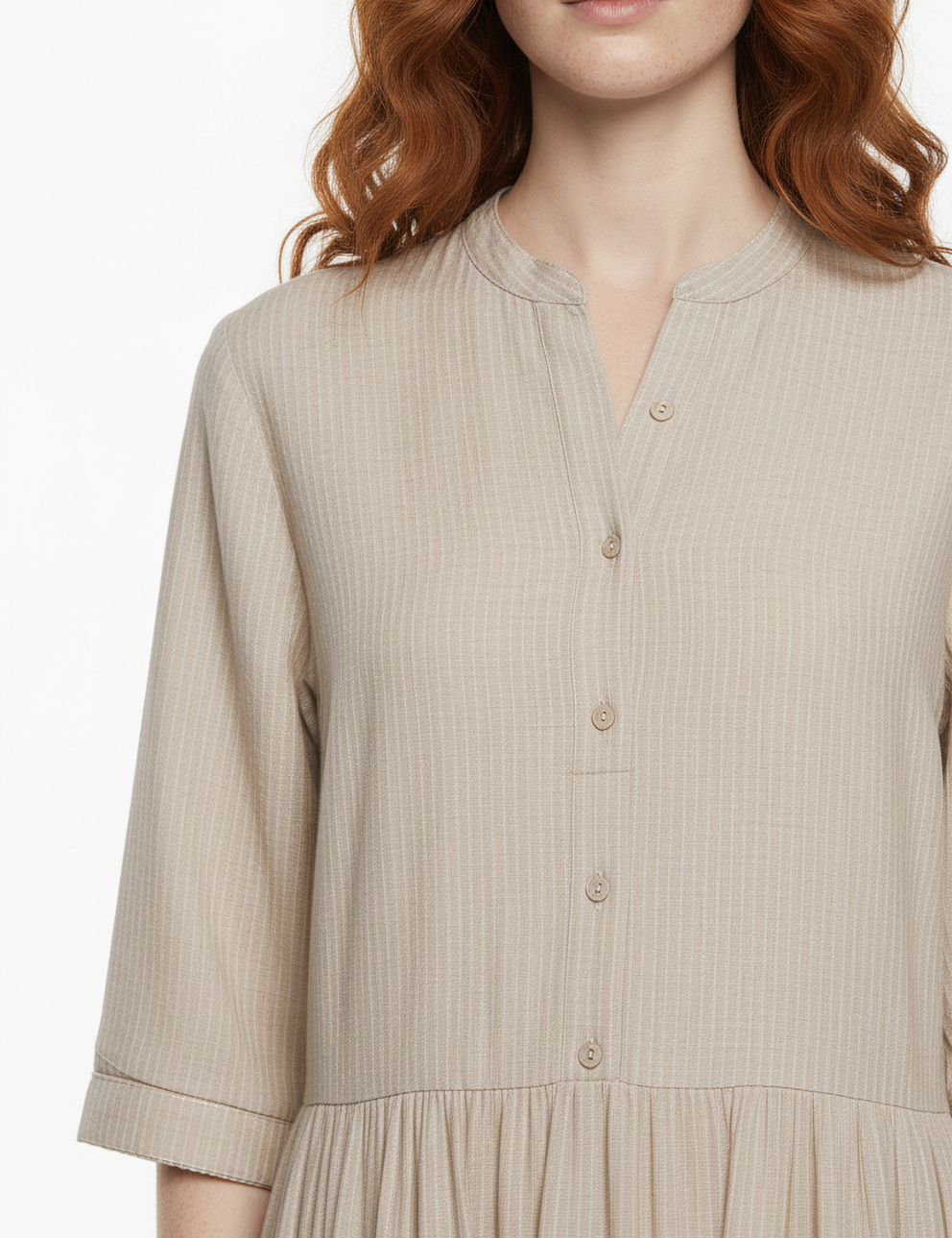 Market dress in beige