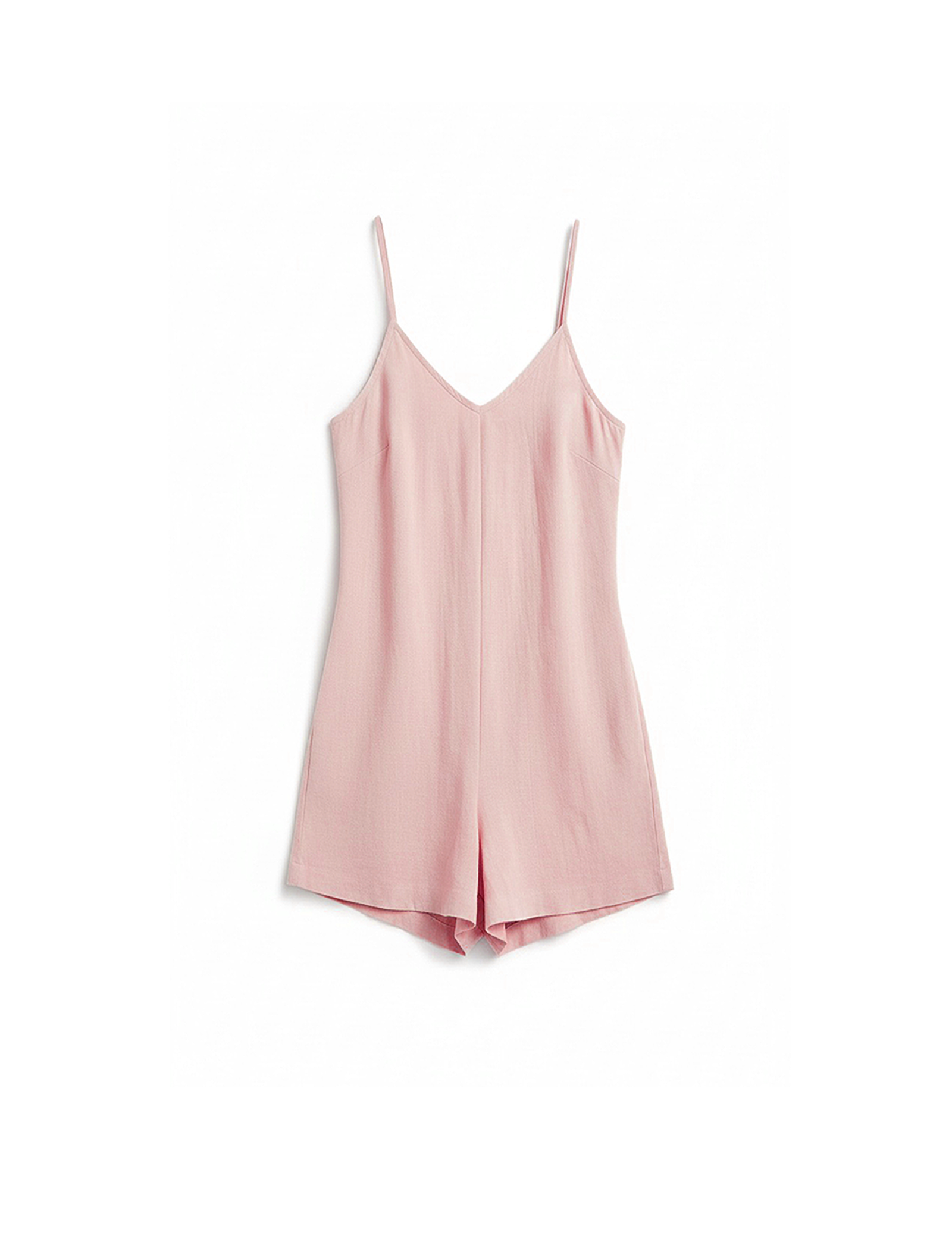 Silk romper in pink