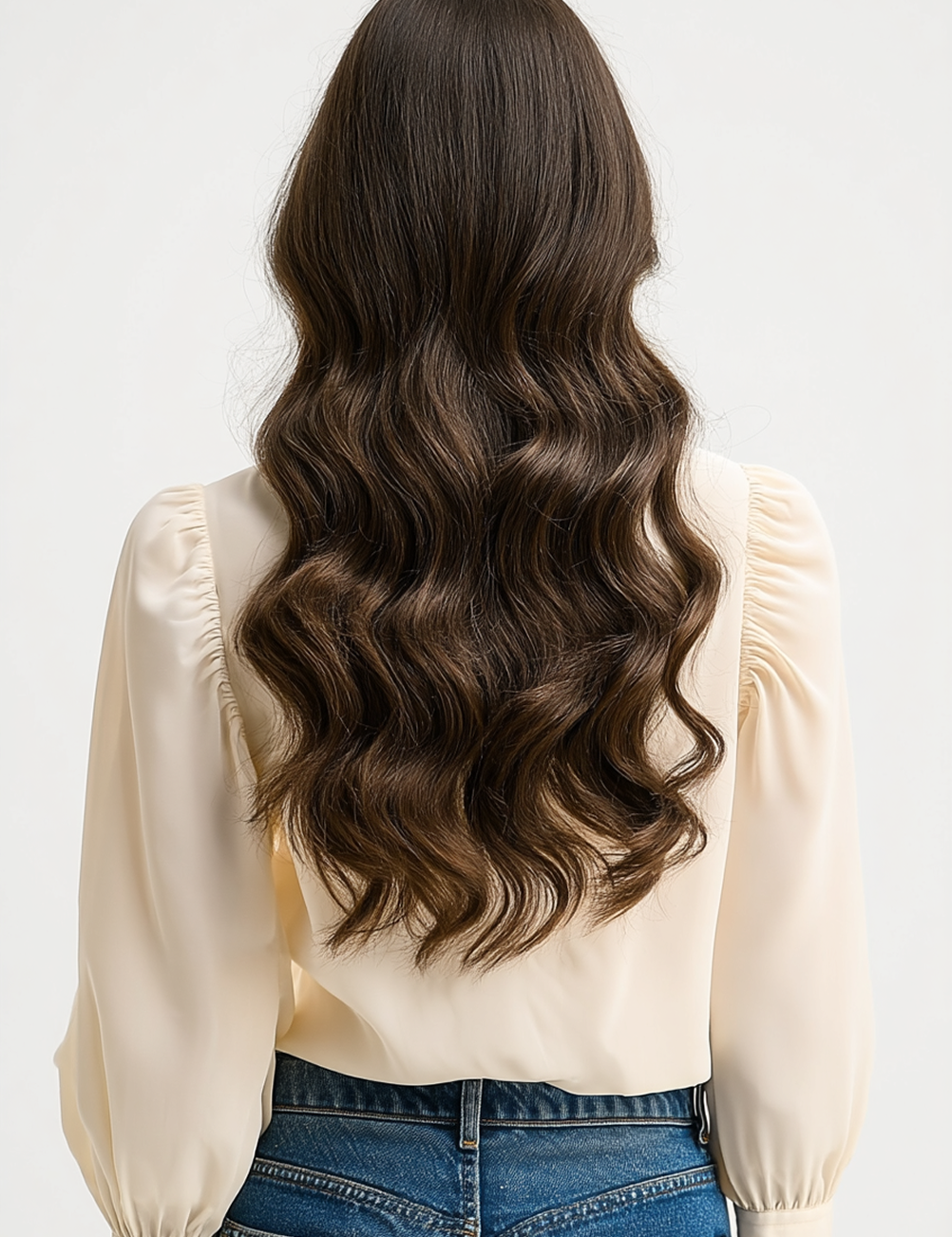 Front-tie blouse in ivory