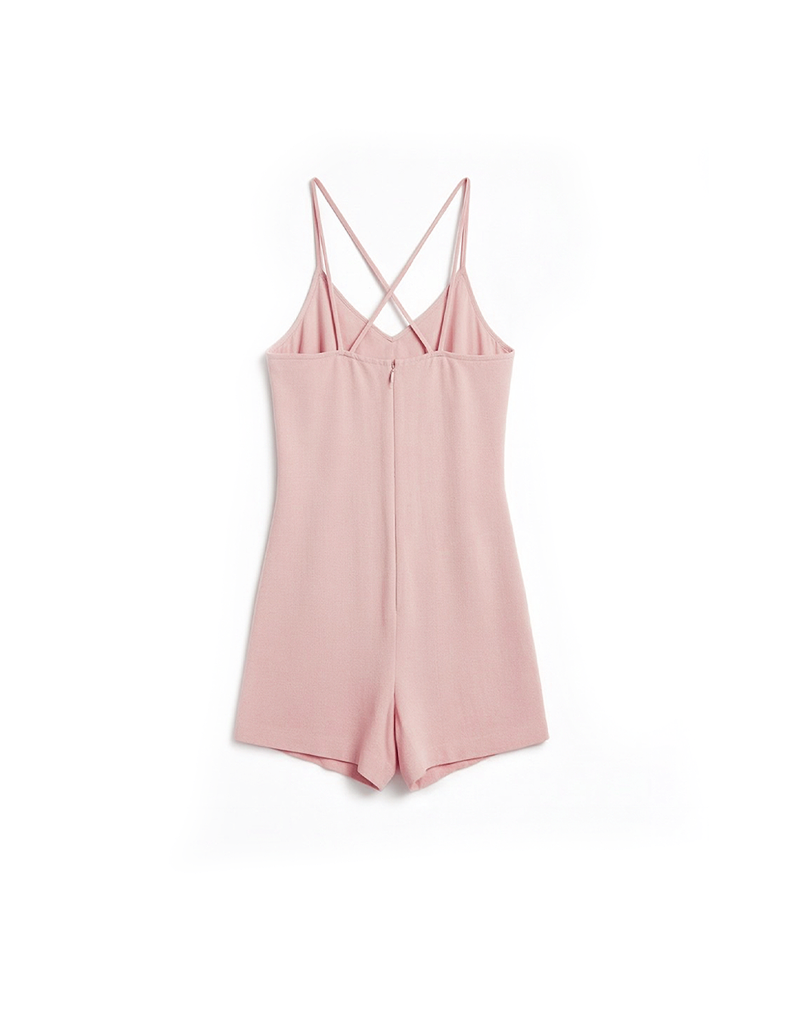Silk romper in pink