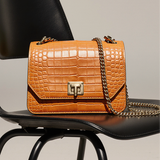 Croc leather bag