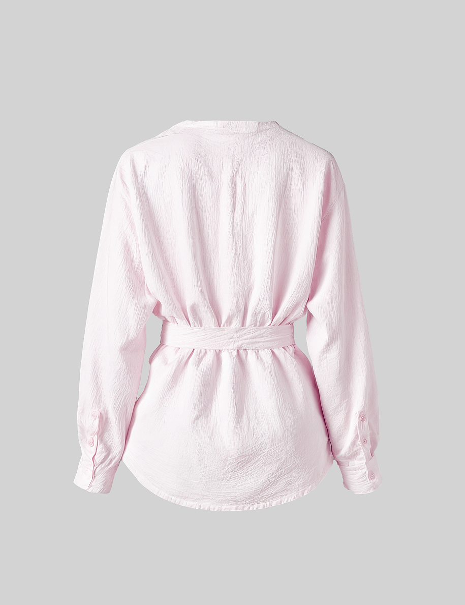 Wrap blouse in lilac
