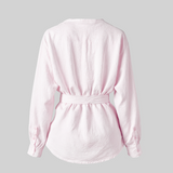 Wrap blouse in lilac