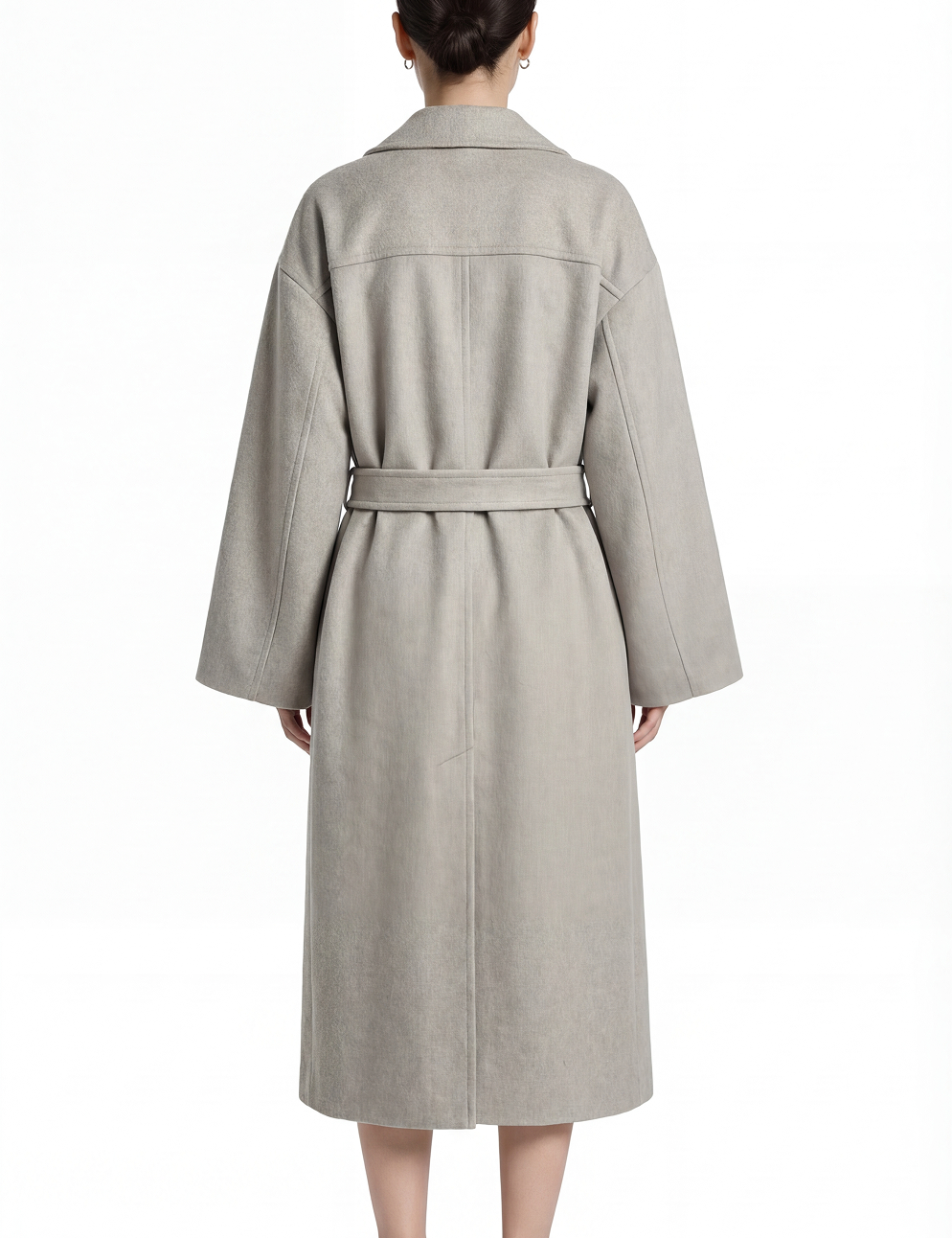 Wool trench in gray