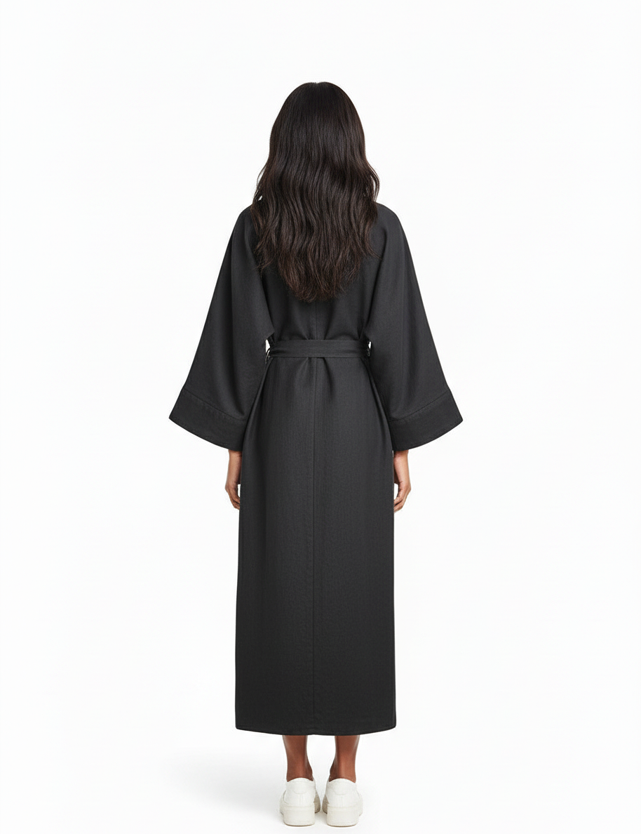 Wrap dress in black
