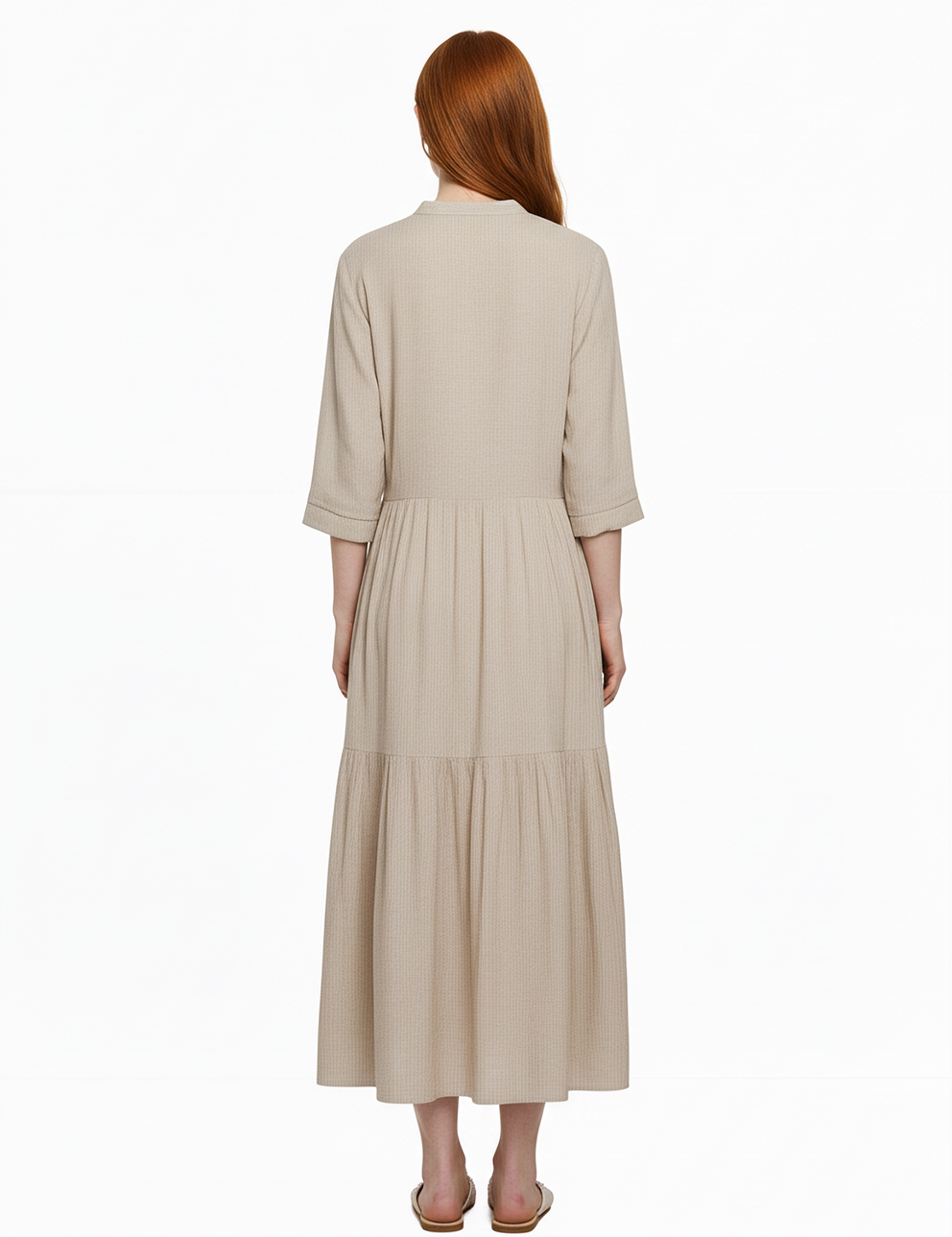 Market dress in beige