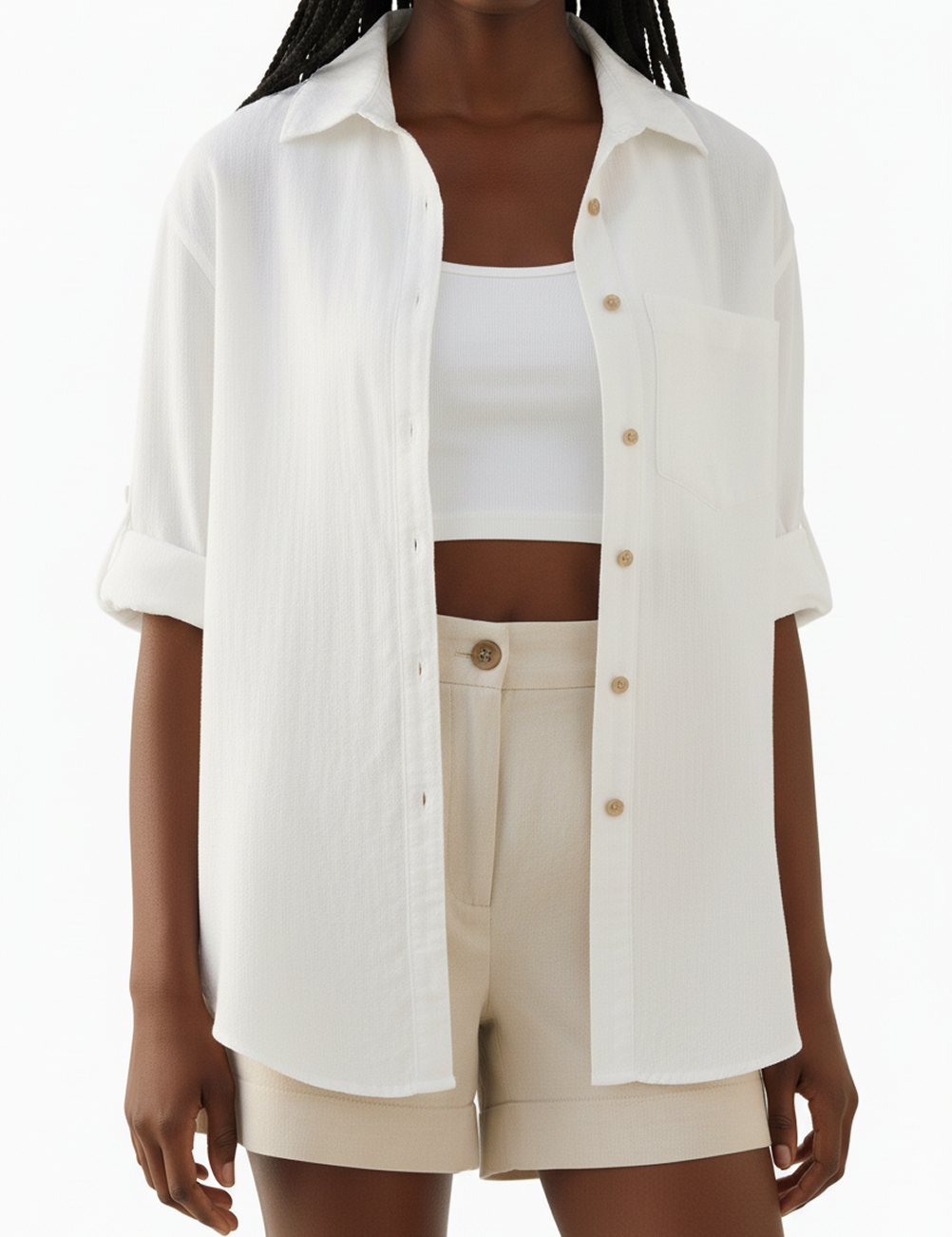 Classic button down in white