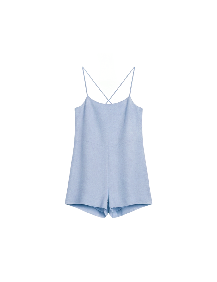 Mini romper in baby blue