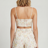 Floral shorts in ivory