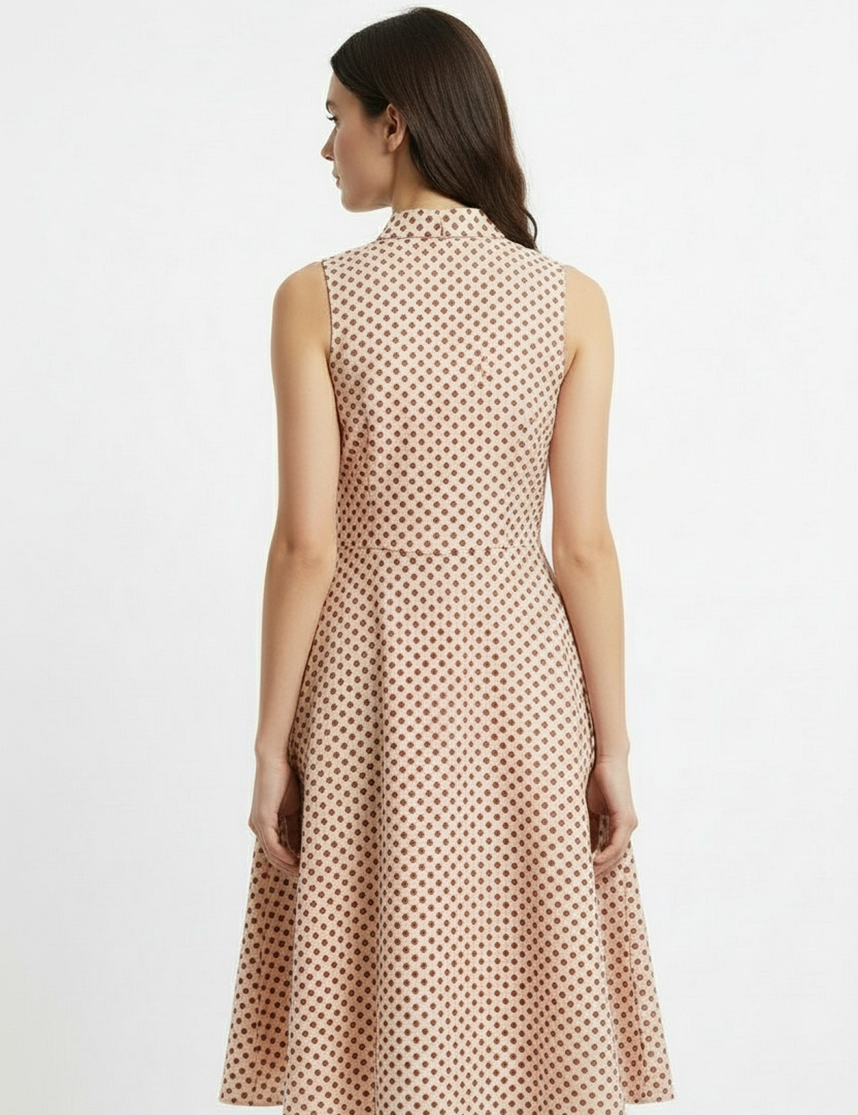 Polka dot day dress in red