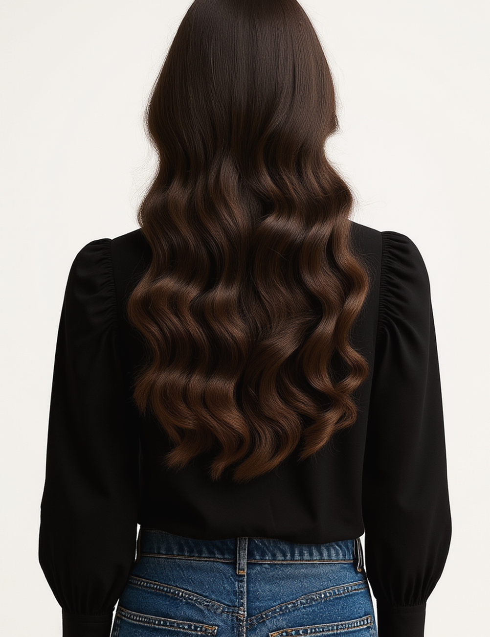 Front-tie blouse in black