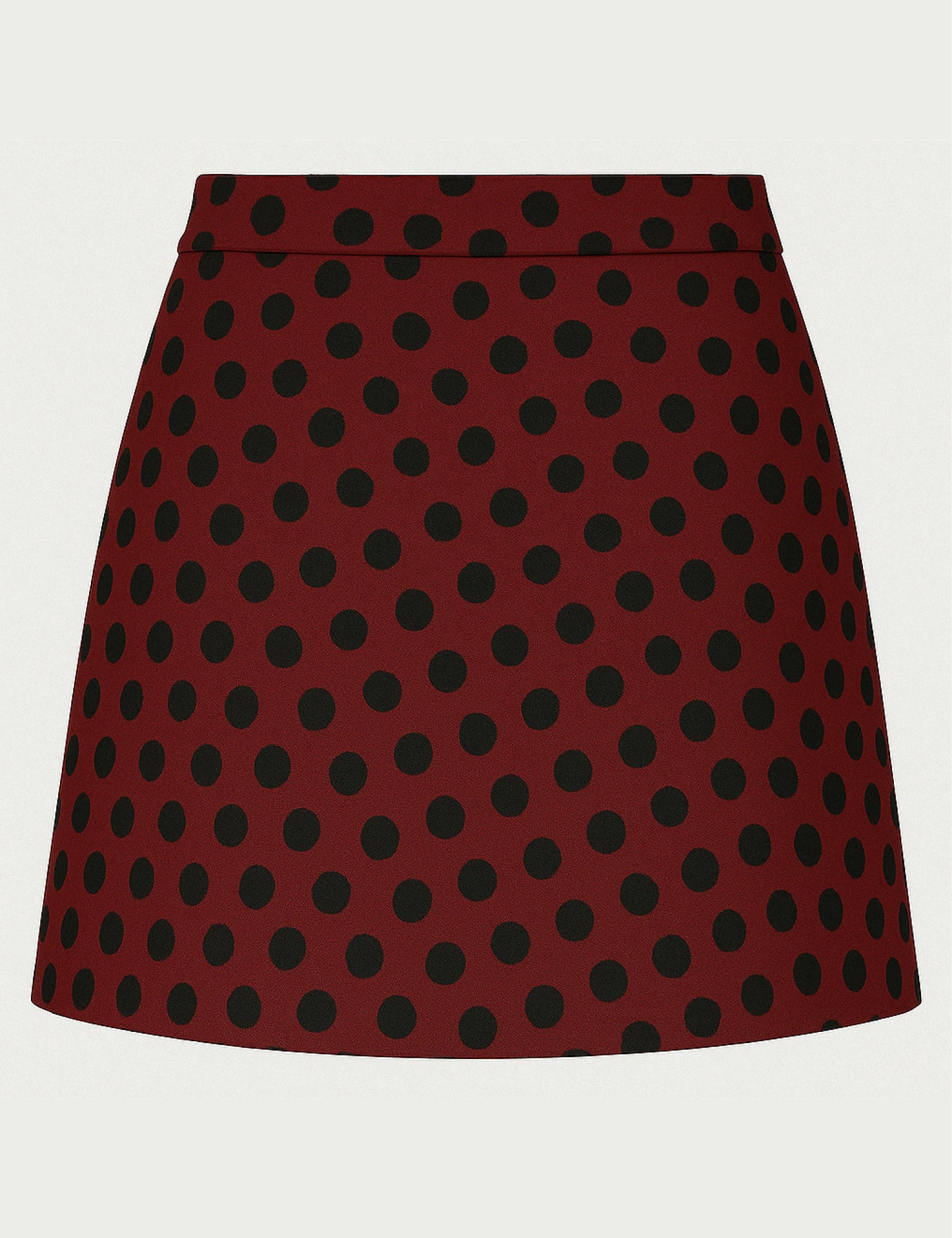 Polka dot mini in maroon